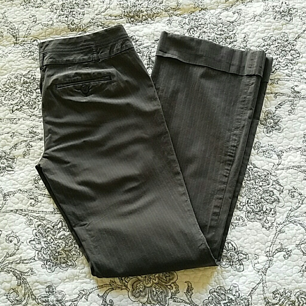 BOGO! Vintage LOFT y2k low-rise flare gray pinstripe dress pants